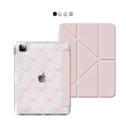 iPad Y-Fold Flip Cover - Coquette Glittery Bow