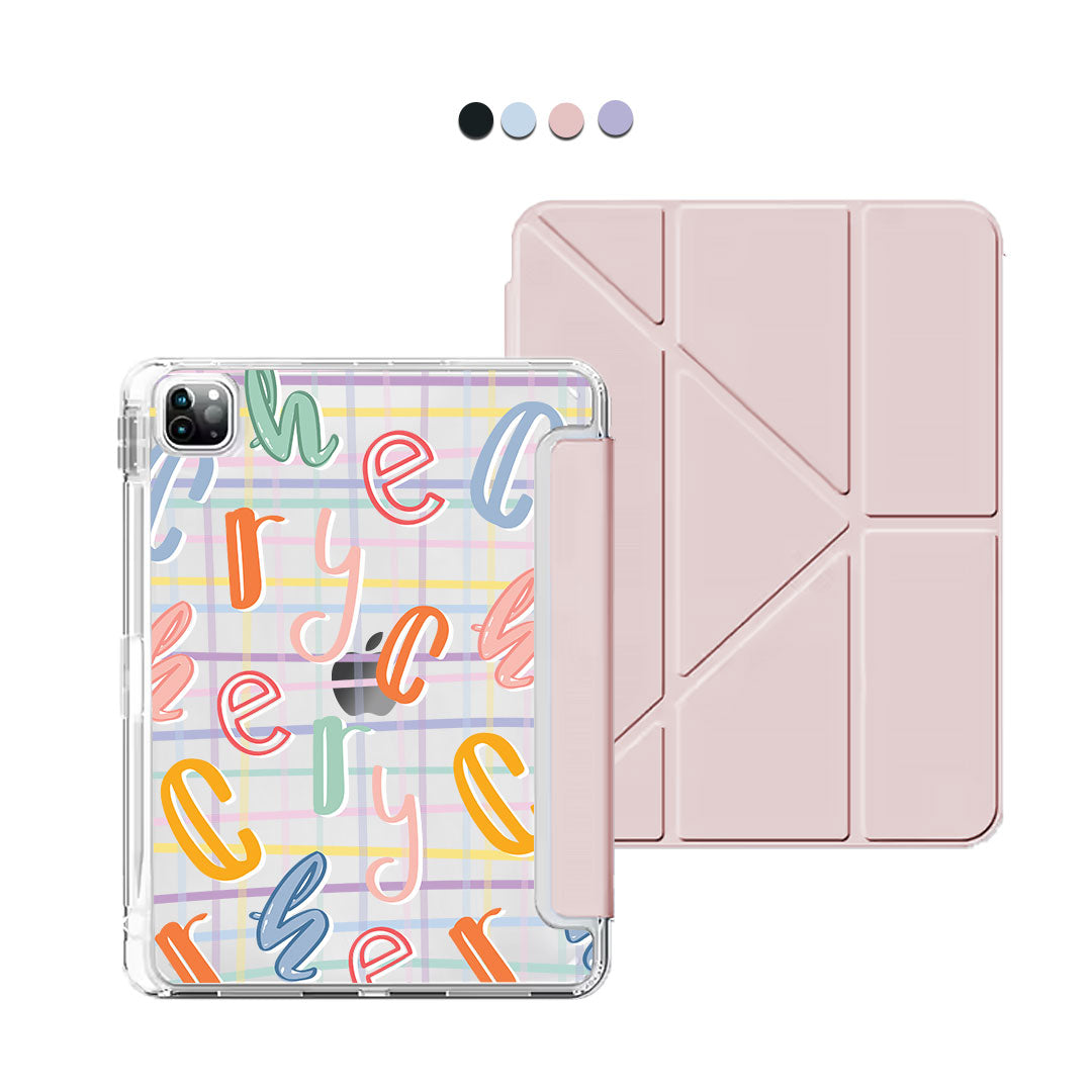 iPad Y-Fold Flip Cover - Doodle Monogram 1.0