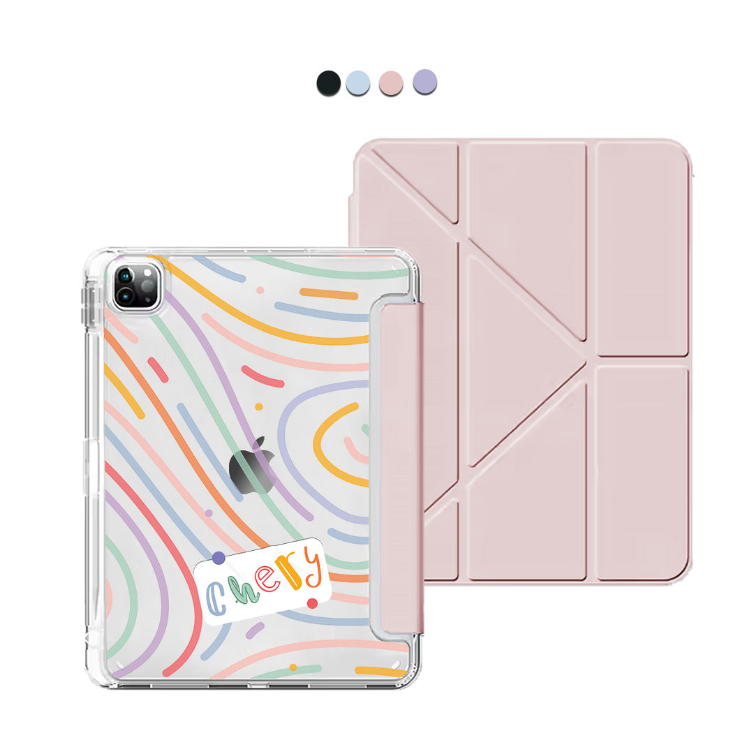 iPad Y-Fold Flip Cover - Doodle Monogram 2.0