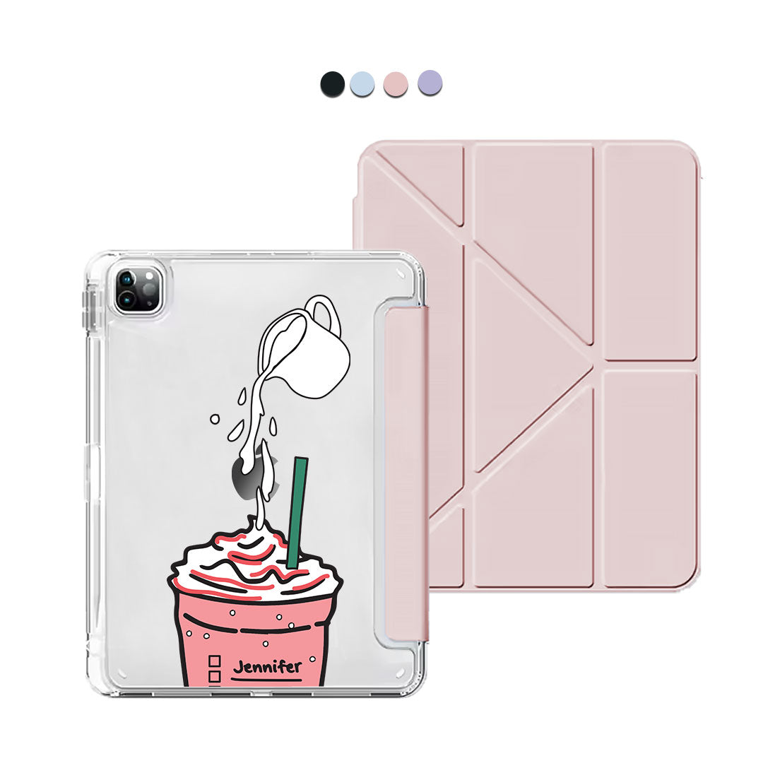 iPad Y-Fold Flip Cover - Raspberry Frappe