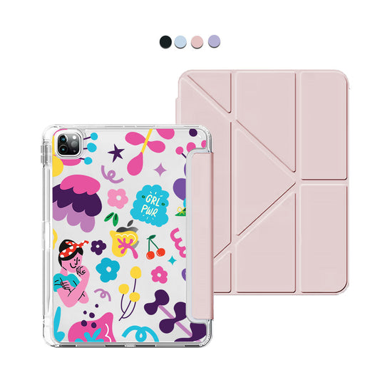iPad Y-Fold Flip Cover - Girl Power