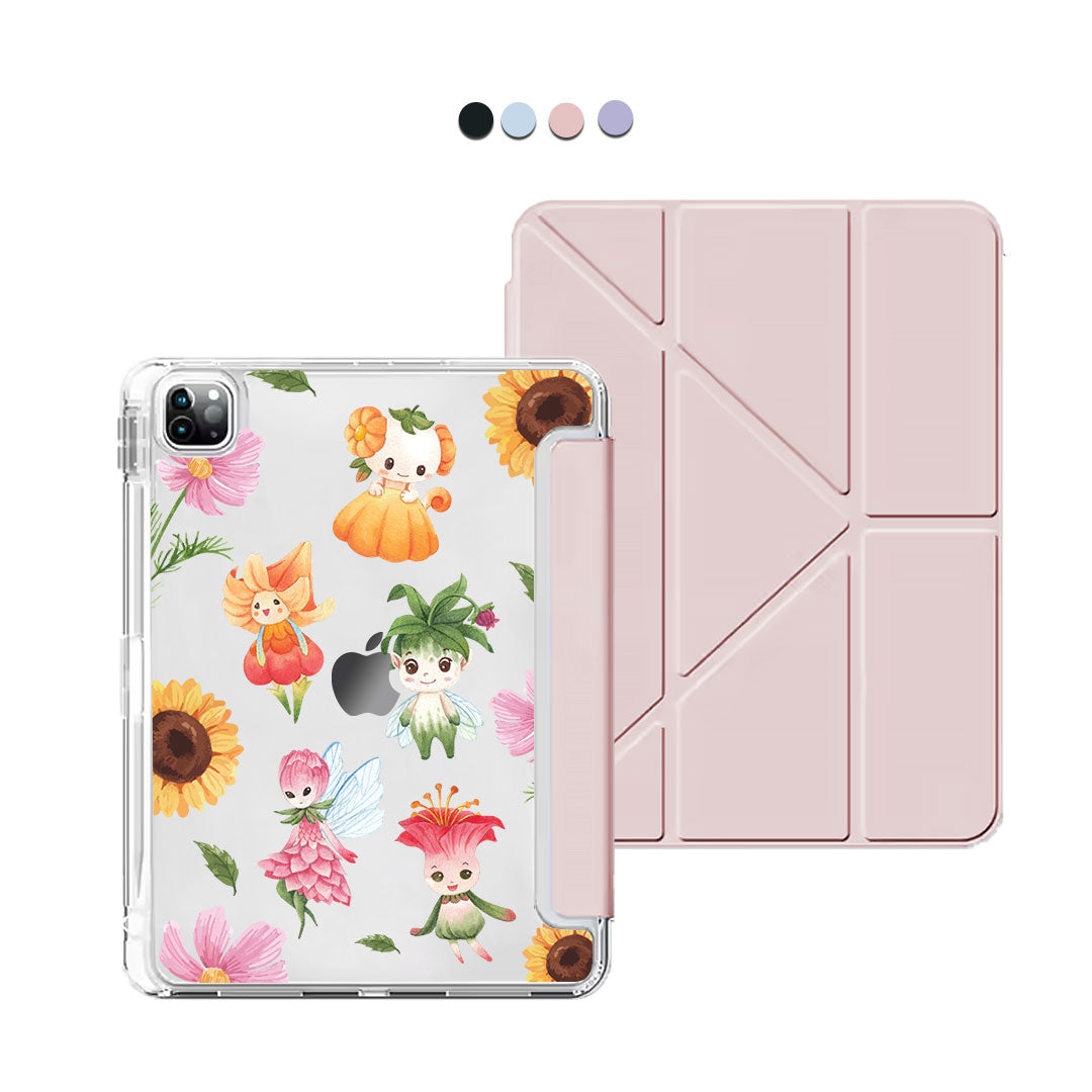 iPad Y-Fold Flip Cover - Magical Garden