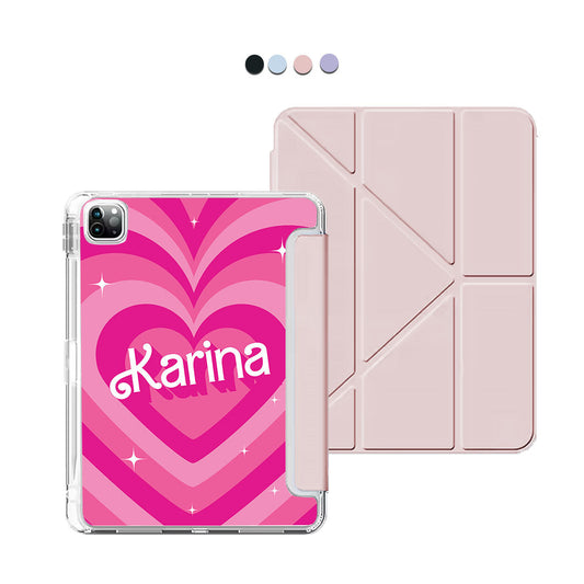 iPad Y-Fold Flip Cover - Barbie Love Pattern