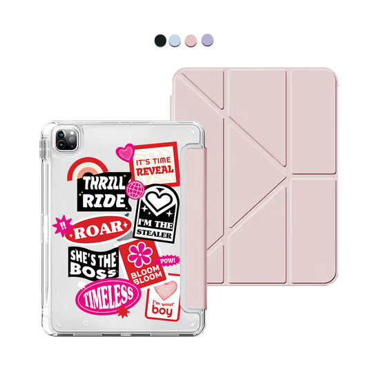 iPad Y-Fold Flip Cover - The Boyz Song Sticker Pack