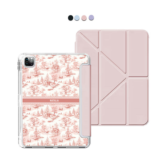 iPad Y-Fold Flip Cover - Toile du Juoy Country Side