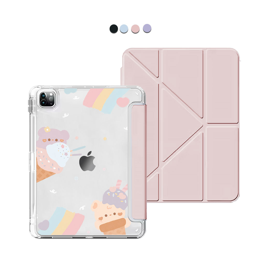 iPad Y-Fold Flip Cover - Ice Cream For Teddy