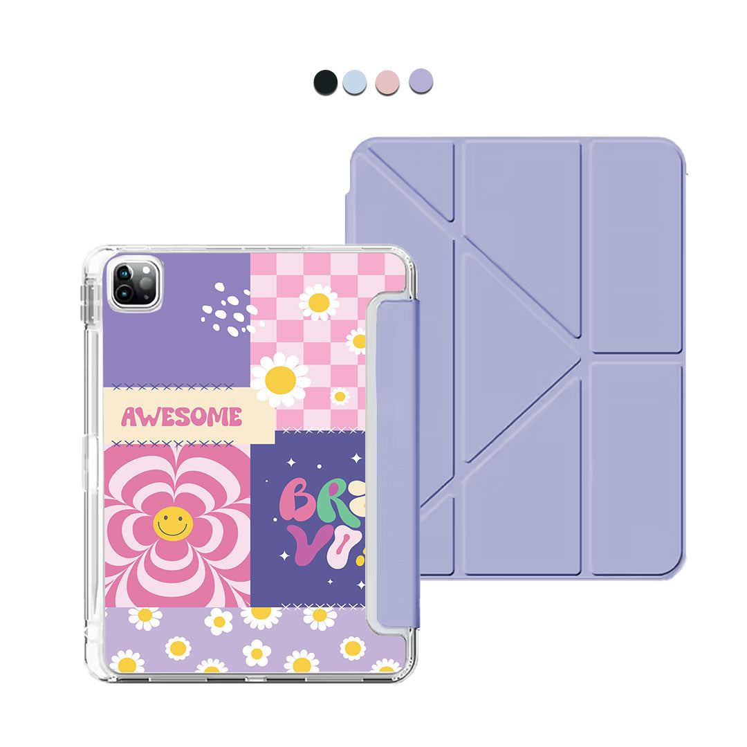 iPad Y-Fold Flip Cover - Abstract Quotes 3.0