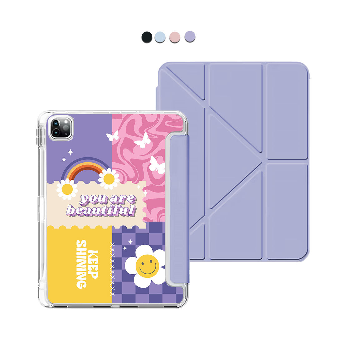 iPad Y-Fold Flip Cover - Abstract Quotes 5.0