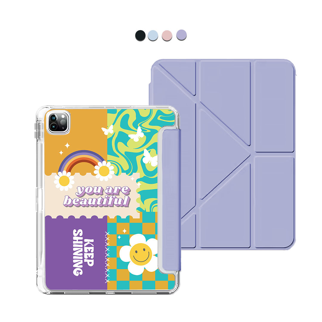iPad Y-Fold Flip Cover - Abstract Quotes 6.0