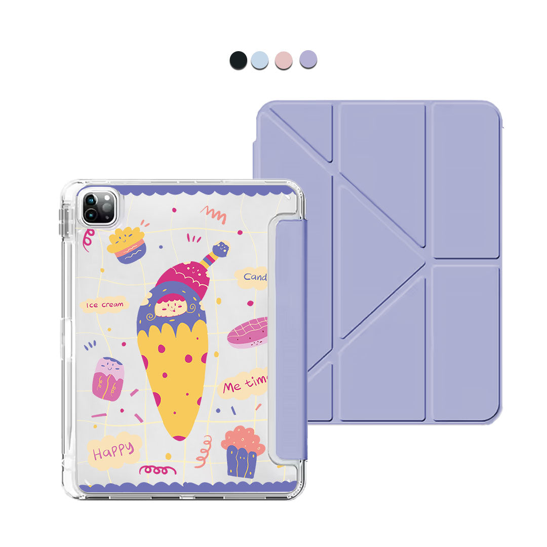 iPad Y-Fold Flip Cover - Candy Doodle