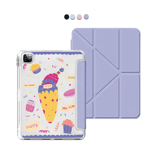 iPad Y-Fold Flip Cover - Candy Doodle