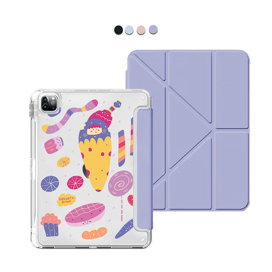 iPad Y-Fold Flip Cover - Dessert Doodle