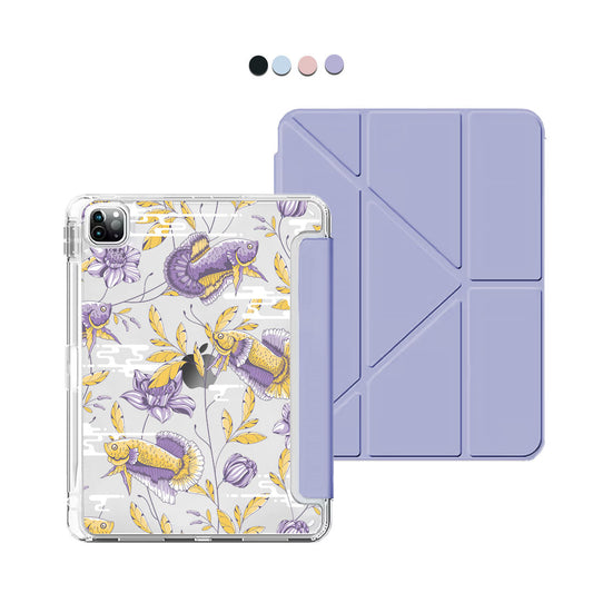 iPad Y-Fold Flip Cover - Fish and Floral 5.0