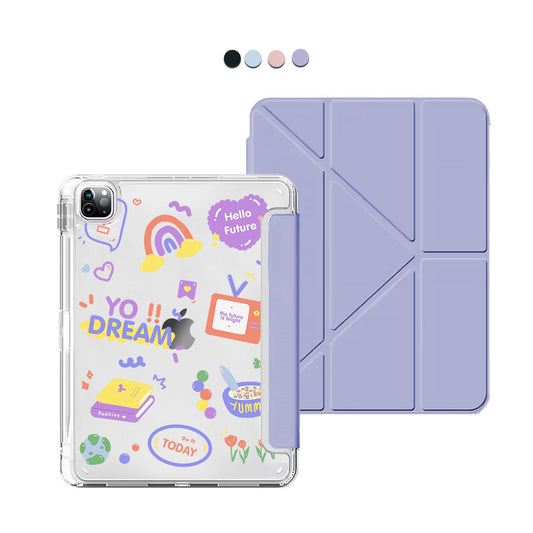 iPad Y-Fold Flip Cover - Hello Future