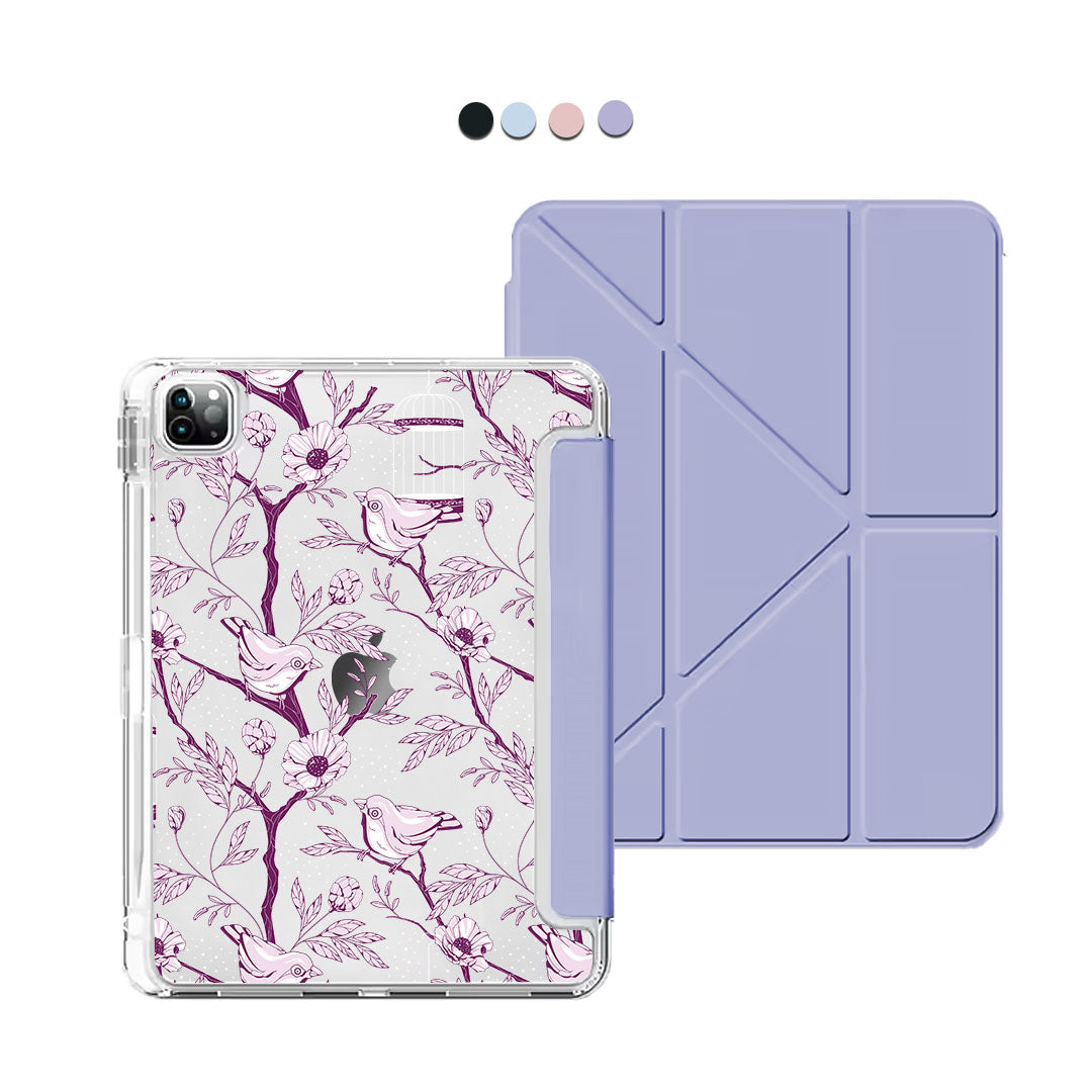 iPad Y-Fold Flip Cover - Lovebird Monochrome 5.0