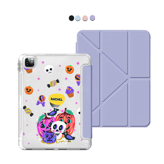 iPad Y-Fold Flip Cover - Pumpkin Monster