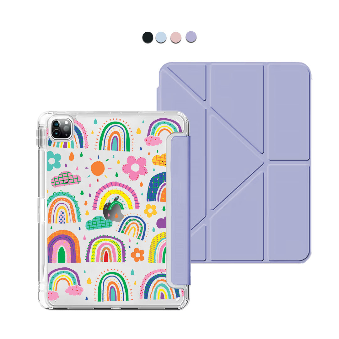iPad Y-Fold Flip Cover - Rainbow