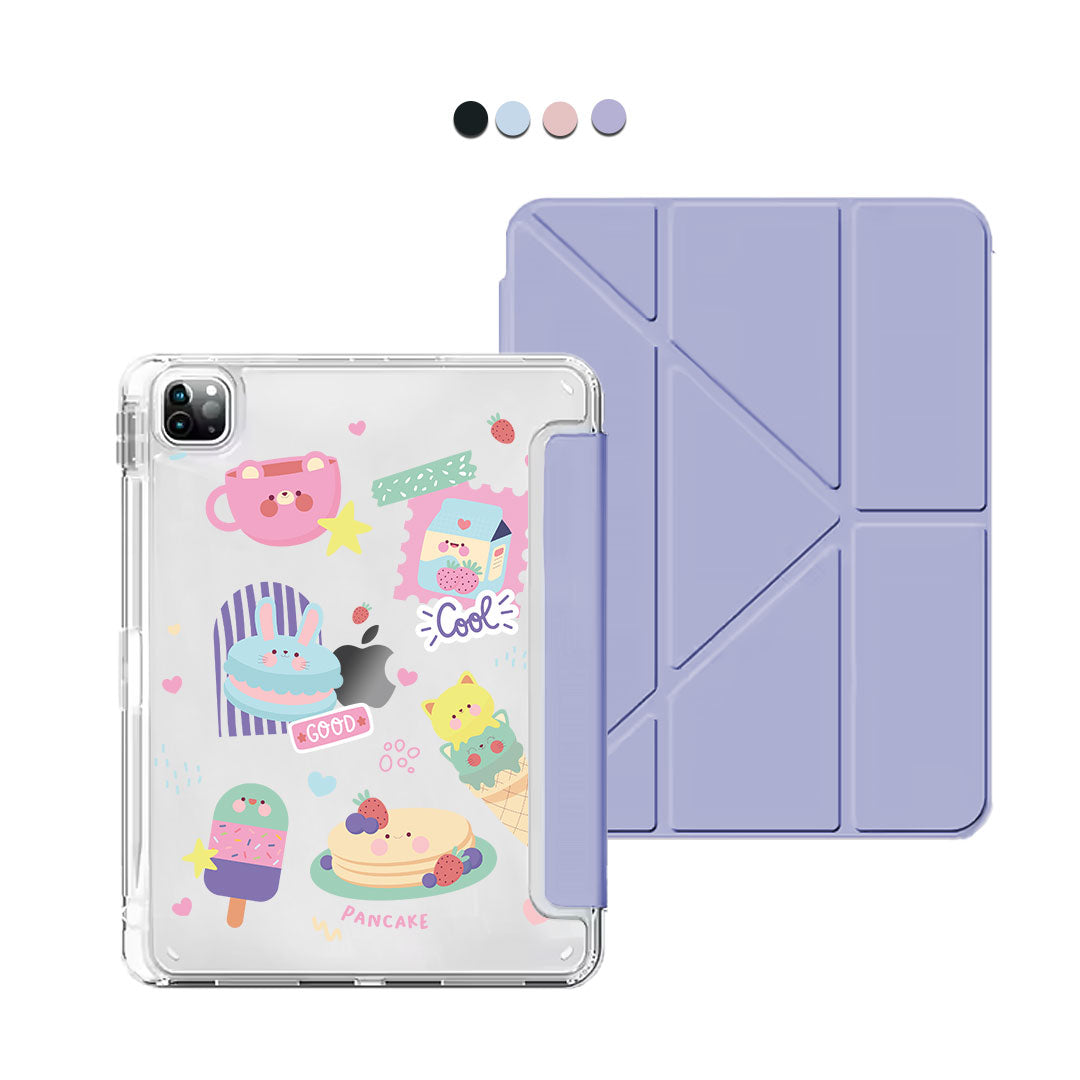 iPad Y-Fold Flip Cover - Sweet Cafe