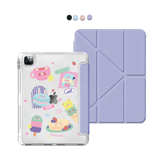 iPad Y-Fold Flip Cover - Sweet Cafe