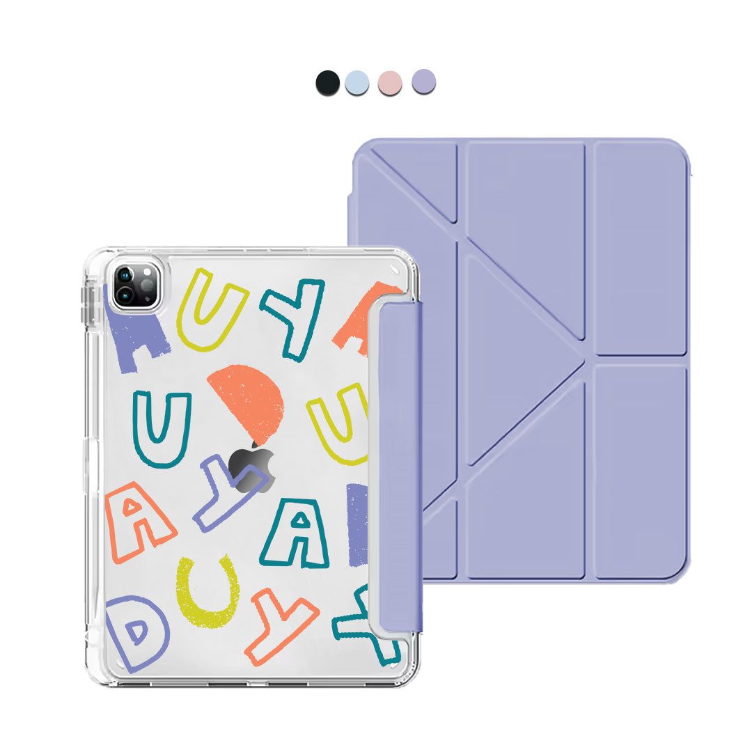 iPad Y-Fold Flip Cover - Weird Monogram
