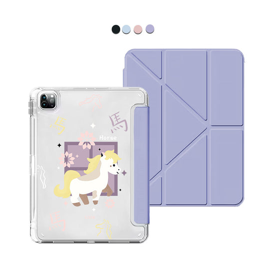 iPad Y-Fold Flip Cover - Horse (Chinese Zodiac / Shio)