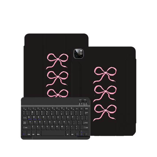 ฝาพับคีย์บอร์ดไร้สายสำหรับ iPad / Android - Coquette Triple Bow