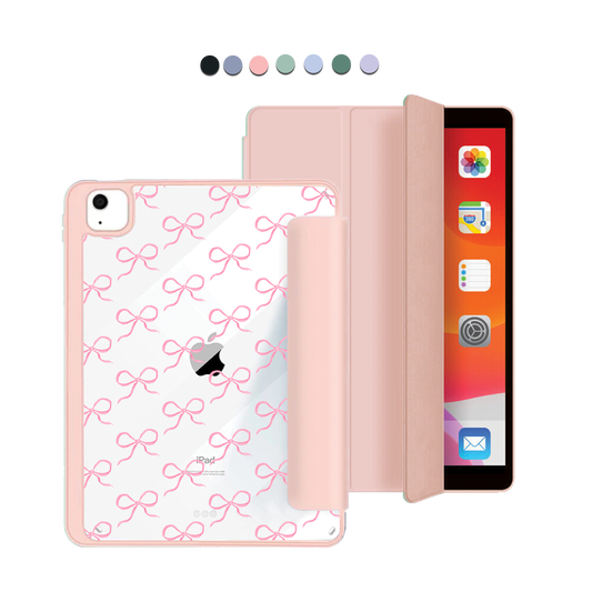 ฝาพับอะคริลิกสำหรับ iPad - โบว์สีชมพู Coquette