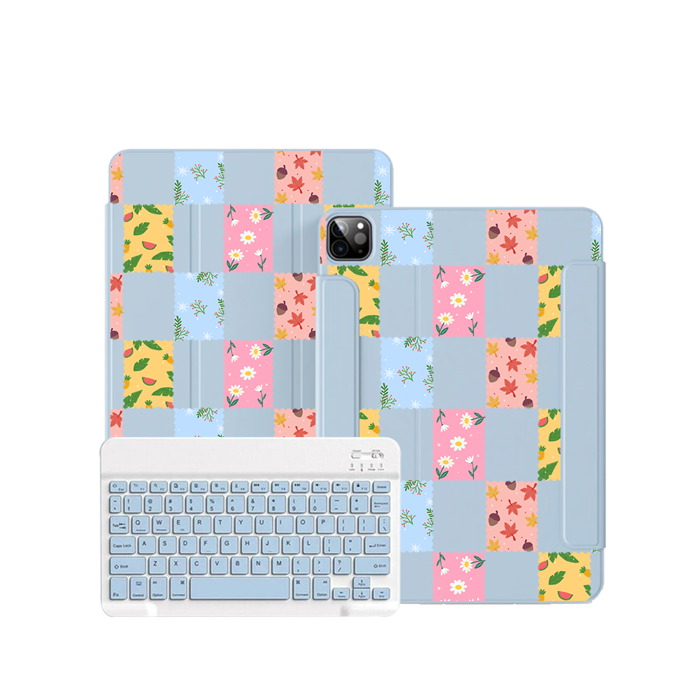 ฝาพับคีย์บอร์ดไร้สายสำหรับ iPad / Android - Four Seasons Stamps