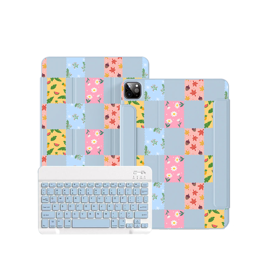 ฝาพับคีย์บอร์ดไร้สายสำหรับ iPad / Android - Four Seasons Stamps
