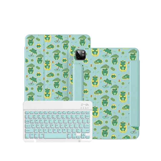 ฝาพับคีย์บอร์ดไร้สายสำหรับ iPad / Android - Happy Rain