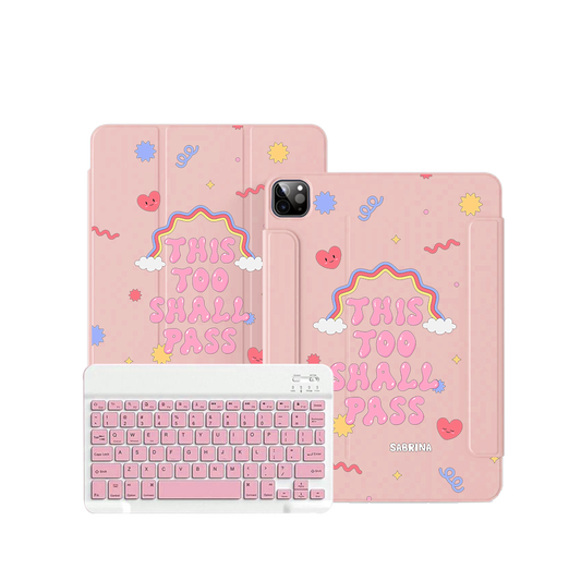 ฝาพับคีย์บอร์ดไร้สายสำหรับ iPad / Android Tab - This Too Shall Pass