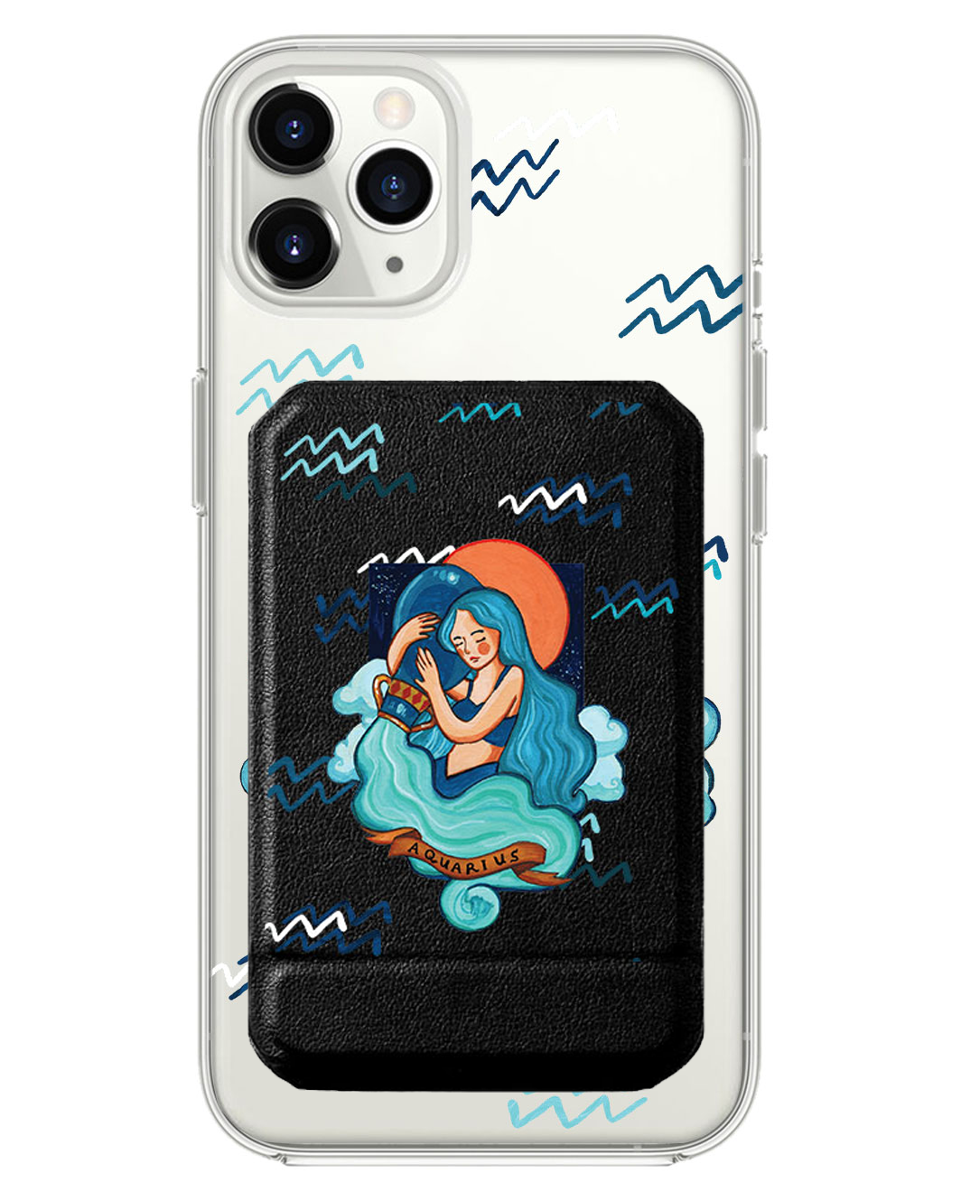 iPhone Magnetic Multifold Wallet - Aquarius