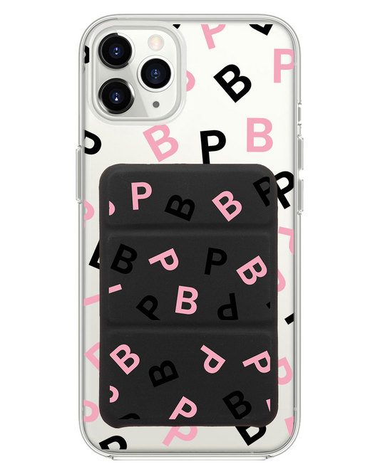 เคส iPhone แบบพับสามทบแม่เหล็ก - ลายโมโนแกรม Blackpink