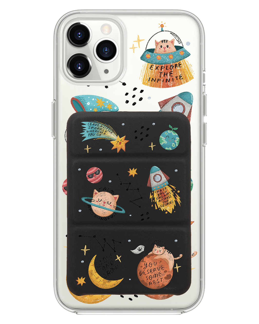 เคสพับสามทบแม่เหล็กสำหรับ iPhone - ยานอวกาศ