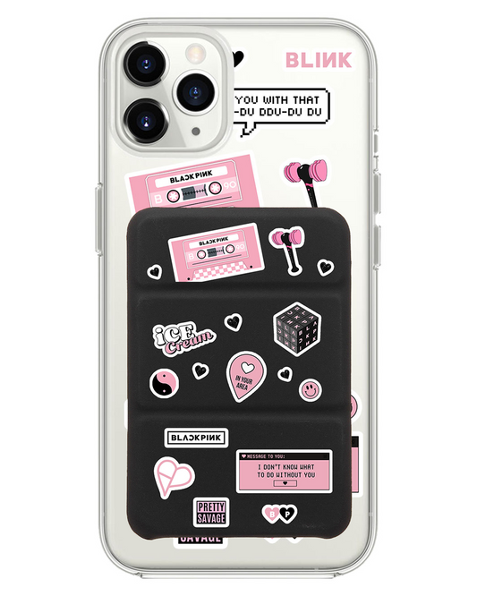 เคสพับสามทบแม่เหล็กสำหรับ iPhone - แพ็คสติกเกอร์ Blackpink