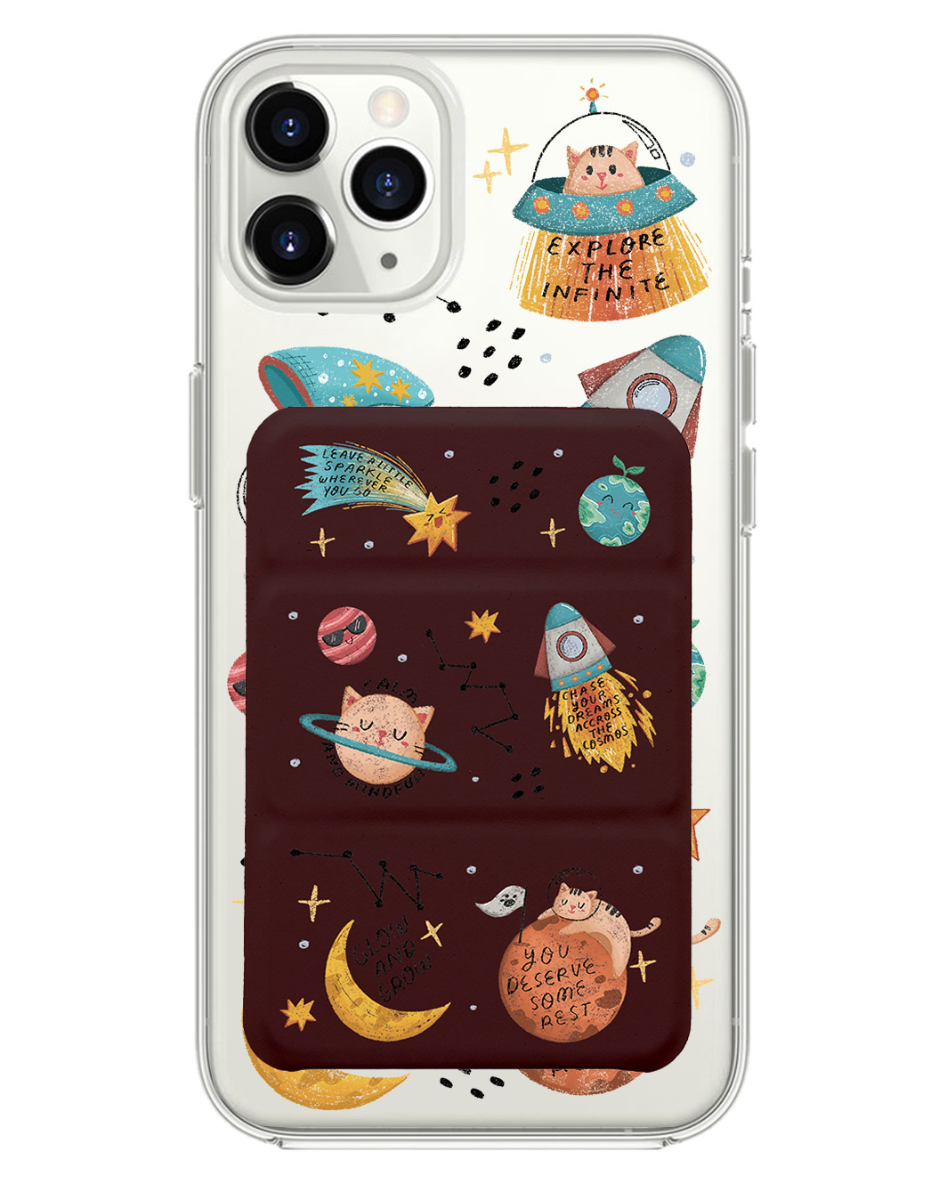 เคสพับสามทบแม่เหล็กสำหรับ iPhone - ยานอวกาศ