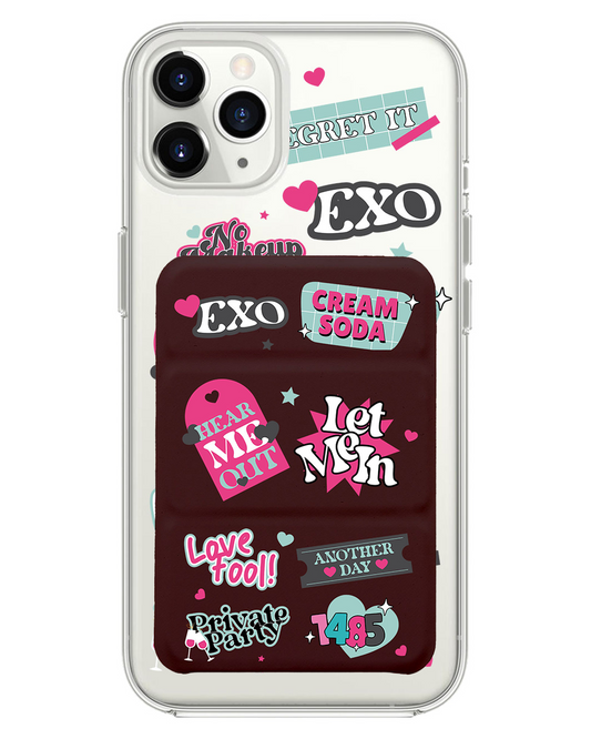 เคสพับสามทบแม่เหล็กสำหรับ iPhone - Exo Cream Soda