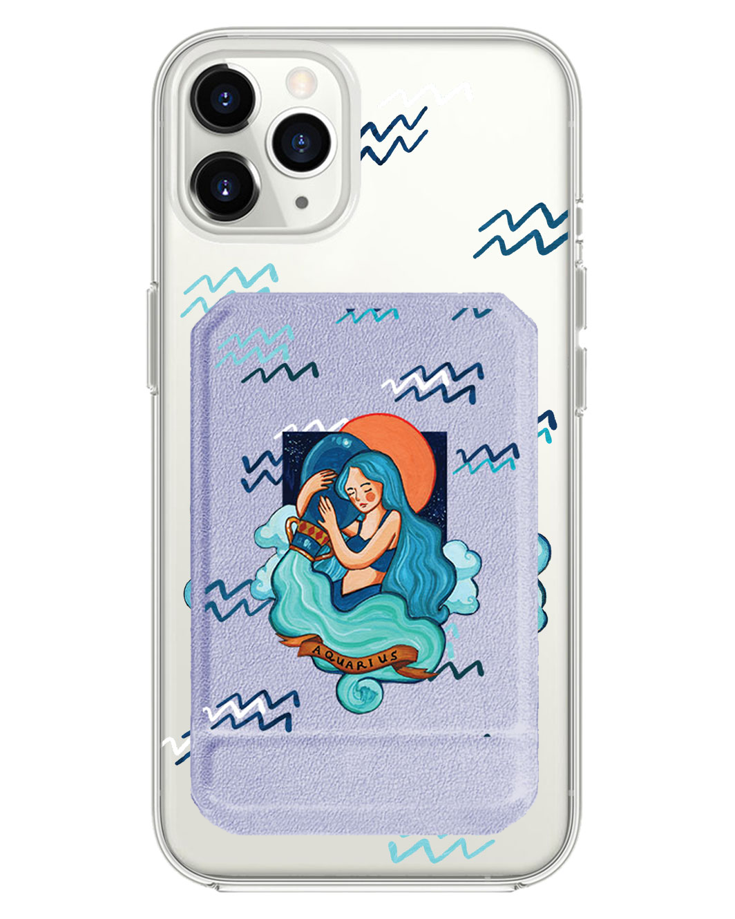 iPhone Magnetic Multifold Wallet - Aquarius