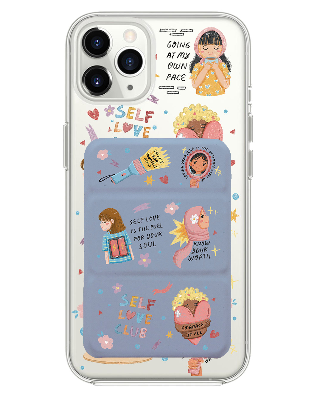 เคสพับสามทบแบบแม่เหล็กสำหรับ iPhone - Self Love Club