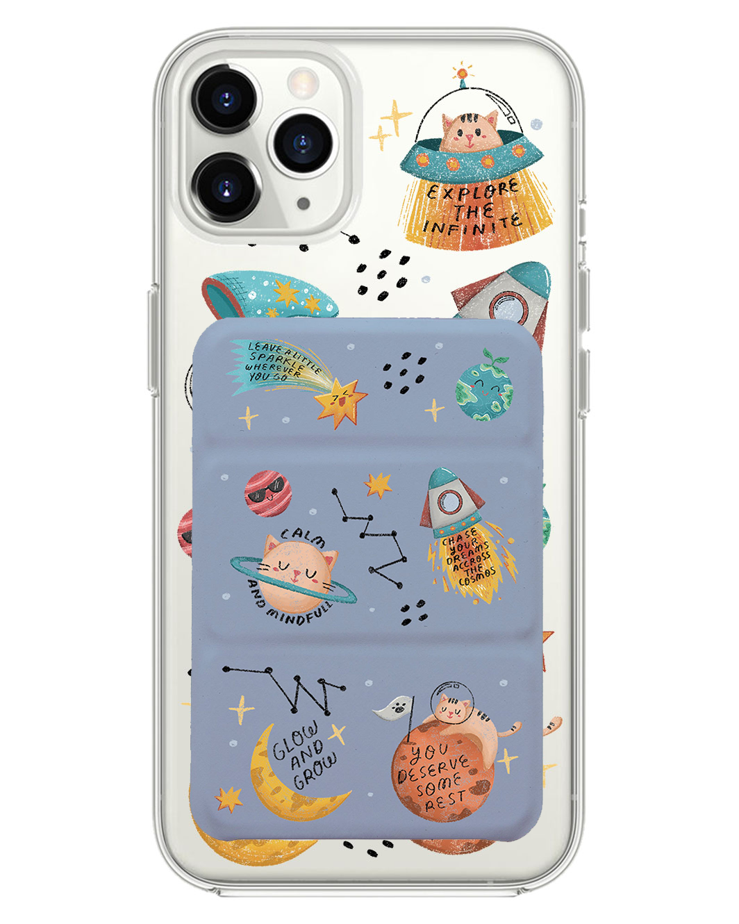 เคสพับสามทบแม่เหล็กสำหรับ iPhone - ยานอวกาศ