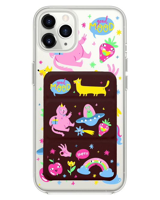 เคสพับสามทบแม่เหล็กสำหรับ iPhone - Monster Say Good Mood