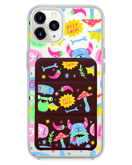 เคสพับสามทบแม่เหล็กสำหรับ iPhone - Monster Say Keep Going