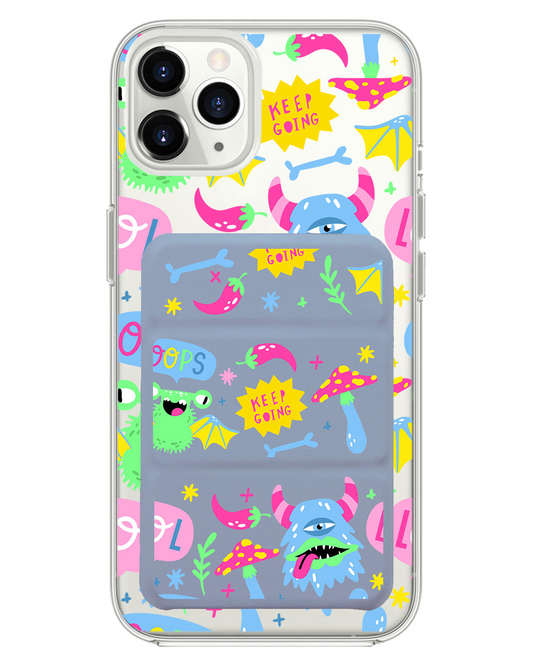 เคสพับสามทบแม่เหล็กสำหรับ iPhone - Monster Say Keep Going