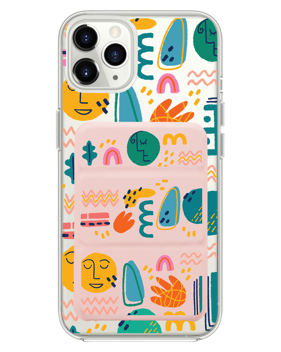 iPhone Magnetic Trifold Wallet Case - Silent Art