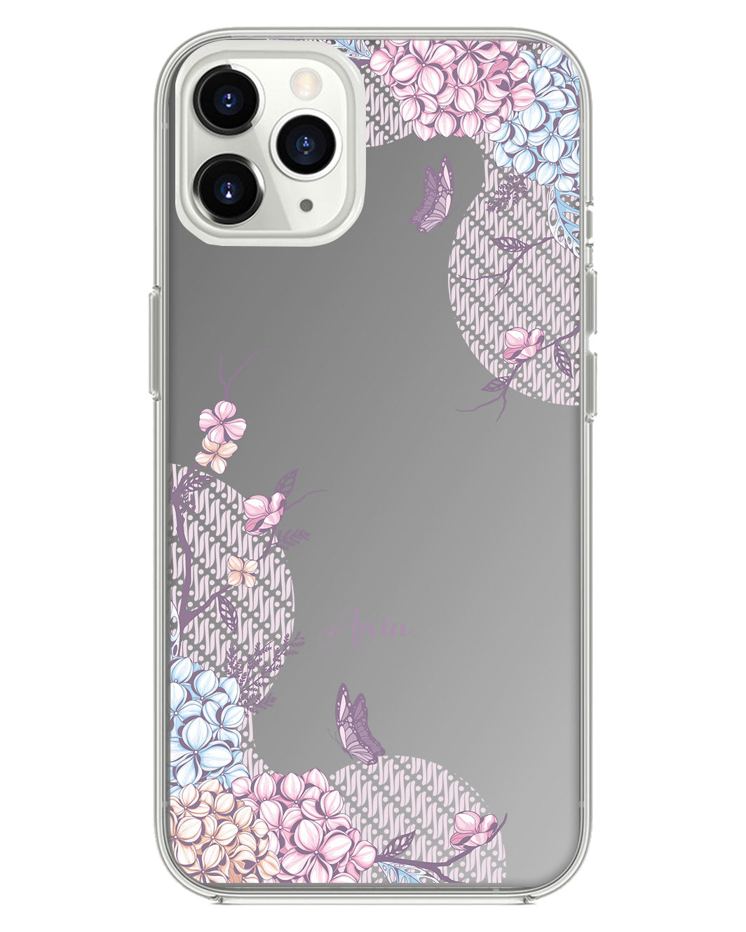 iPhone Mirror Grip - ลายดอกไม้บาติก