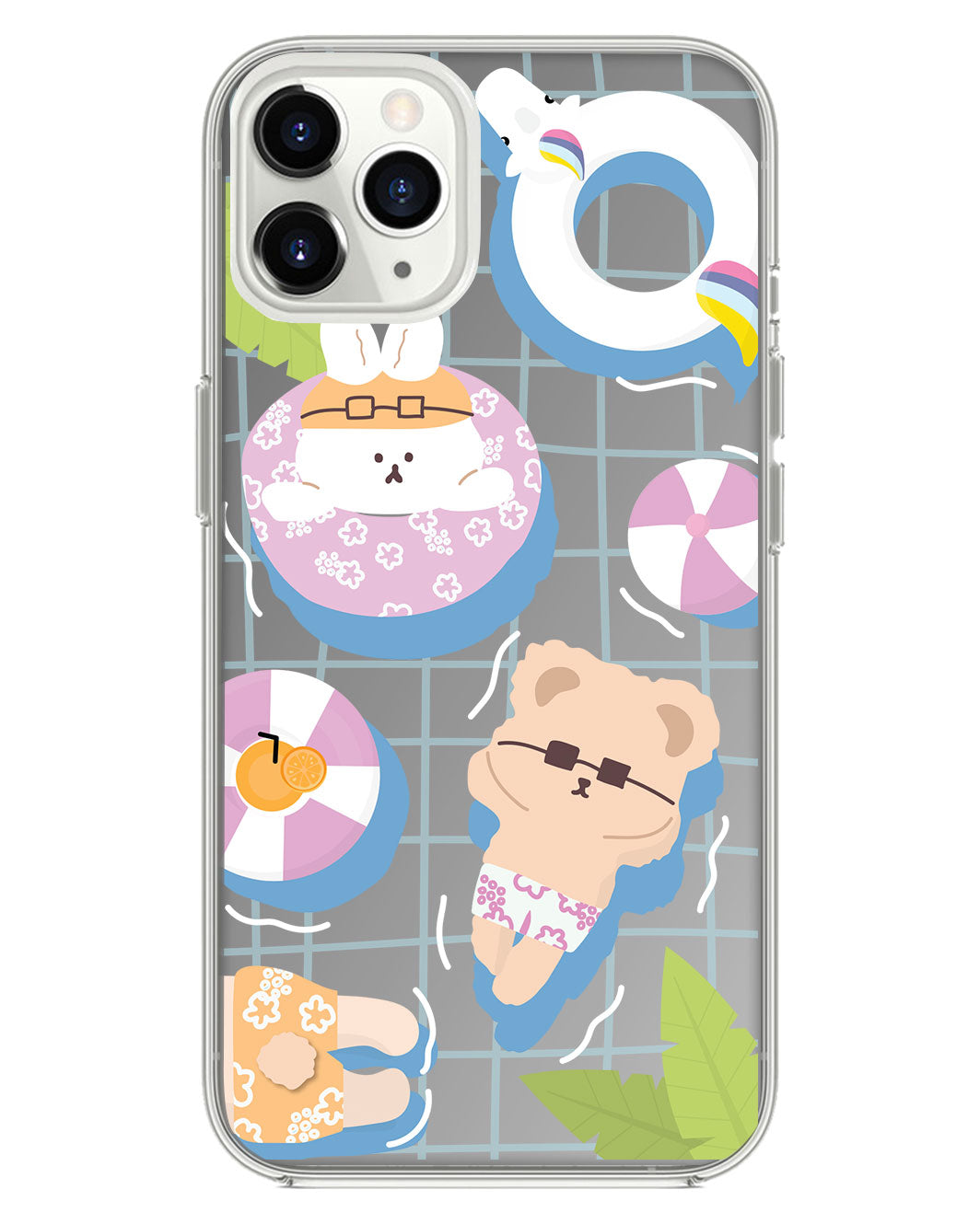 ที่จับกระจกสำหรับ iPhone - Pool Party Pink