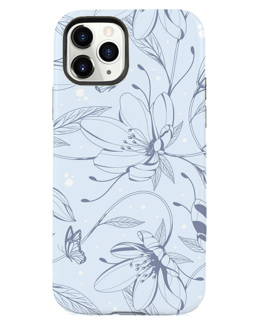 เคส iPhone Rearguard Defender - ดอกไม้และผีเสื้อ 2.0