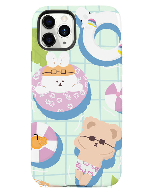 iPhone Rearguard Defender - สีชมพู Pool Party