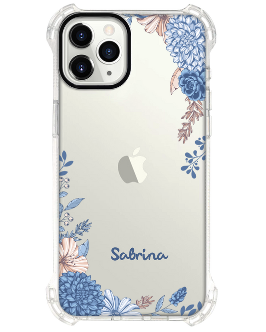 iPhone Rearguard Ultimate - ลายดอกไม้สีน้ำเงิน