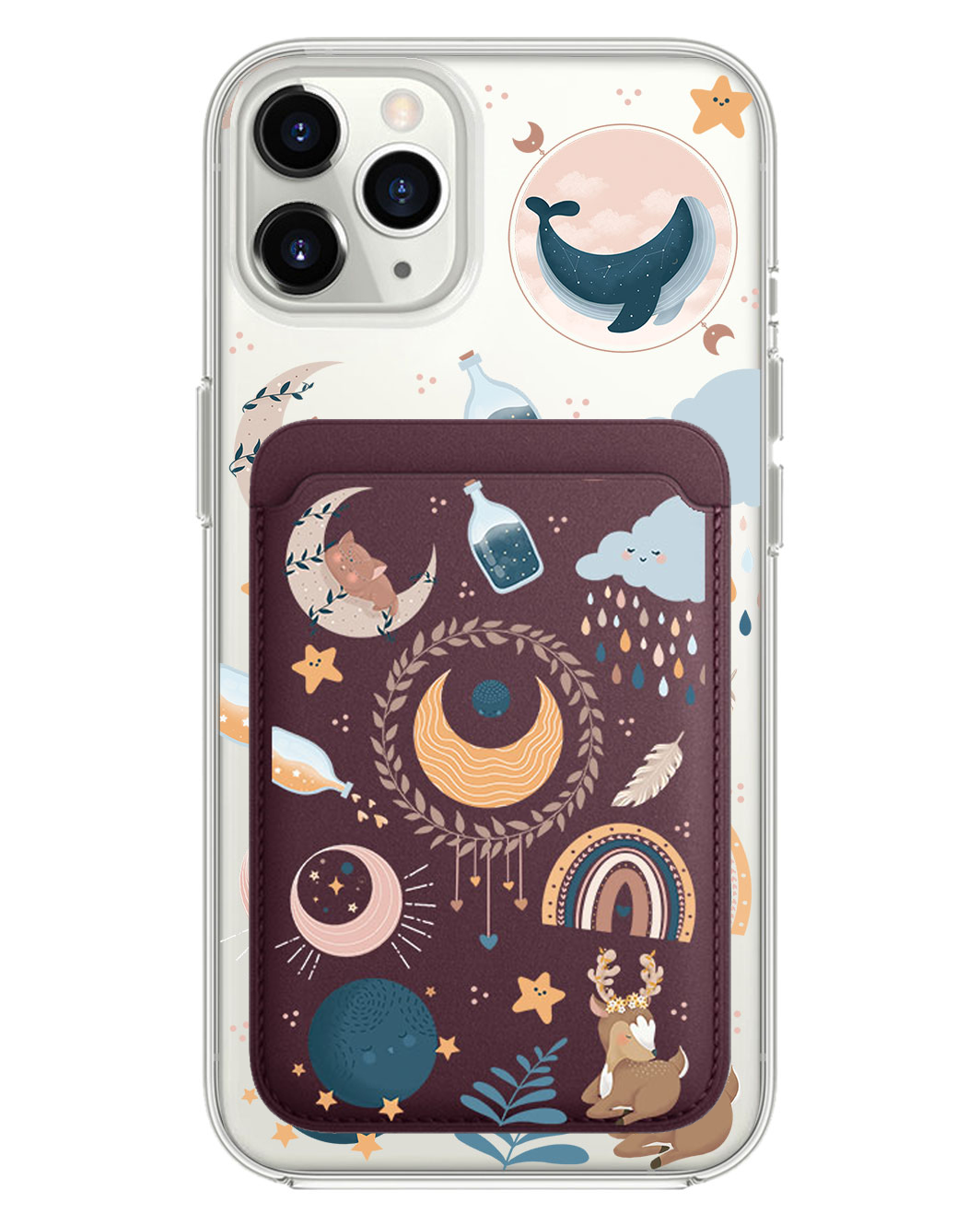 เคส iPhone แบบกระเป๋าสตางค์แม่เหล็ก - โบโฮ